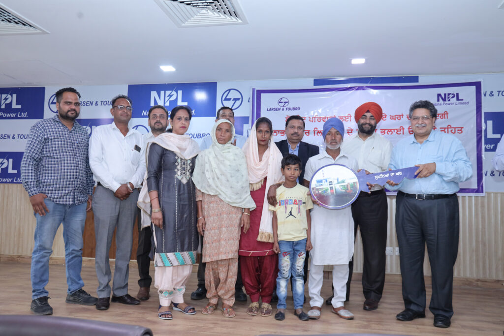 ਨਾਭਾ ਪਾਵਰ ਲਿਮਟਿਡ ਨੇ ਸਮਾਜ ਭਲਾਈ ਦੇ ਉਪਰਾਲਿਆਂ ਤਹਿਤ ਪੰਜ ਨਵੇਂ ਪੱਕੇ ਘਰ ਦਿੱਤੇ