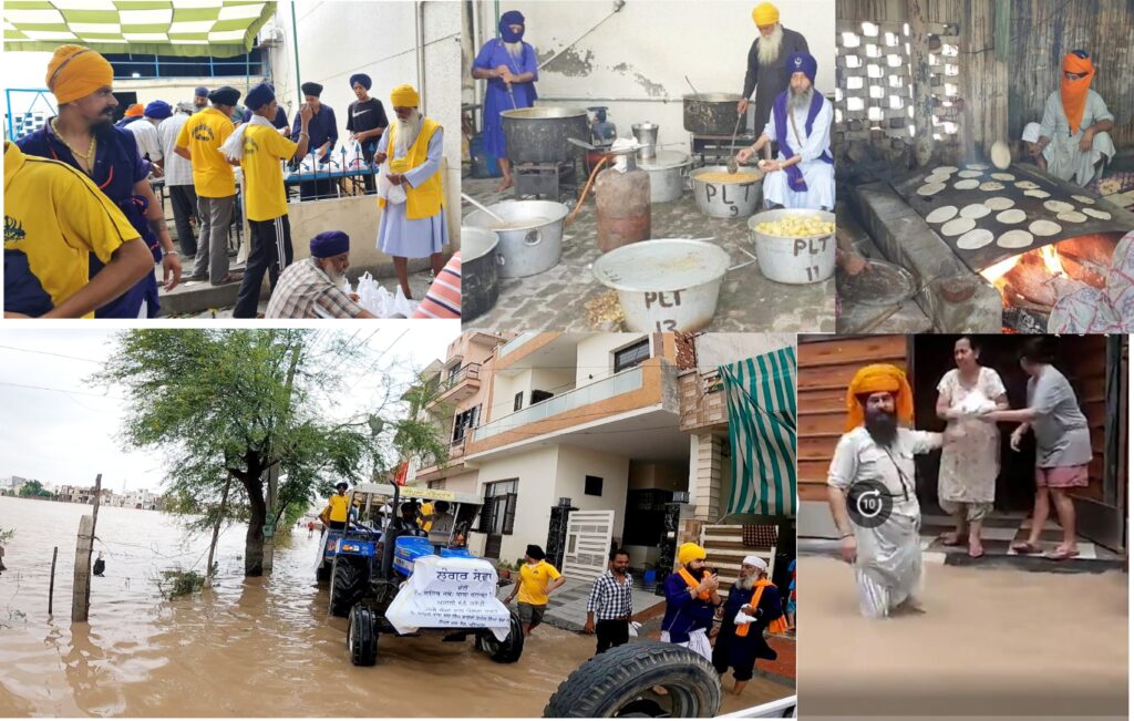 ਬਾਬਾ ਬਲਬੀਰ ਸਿੰਘ ਦੇ ਅਦੇਸ਼ਾਂ ਅਨੁਸਾਰ ਬੁੱਢਾ ਦਲ ਦੇ ਸਿੰਘਾਂ ਨੇ ਪਾਣੀ ‘ਚ ਡੁੱਬੇ ਲੋਕਾਂ ਤੀਕ ਲੰਗਰ ਪਹੰੁਚਾਉਣ ਦੀ ਸੇਵਾ ਕੀਤੀ