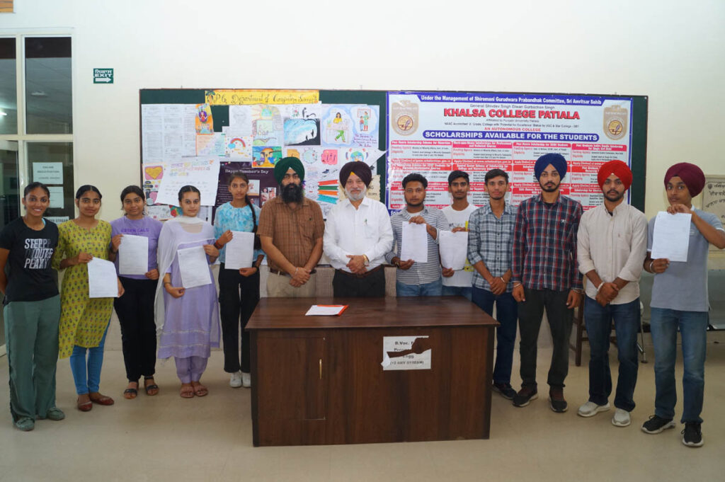 ਖ਼ਾਲਸਾ ਕਾਲਜ ਪਟਿਆਲਾ ਵਿਖੇ ਲਗਾਇਆ ਗਿਆ ਵੋਟਰ ਰਜਿਸਟਰੇਸ਼ਨ ਕੈਂਪ