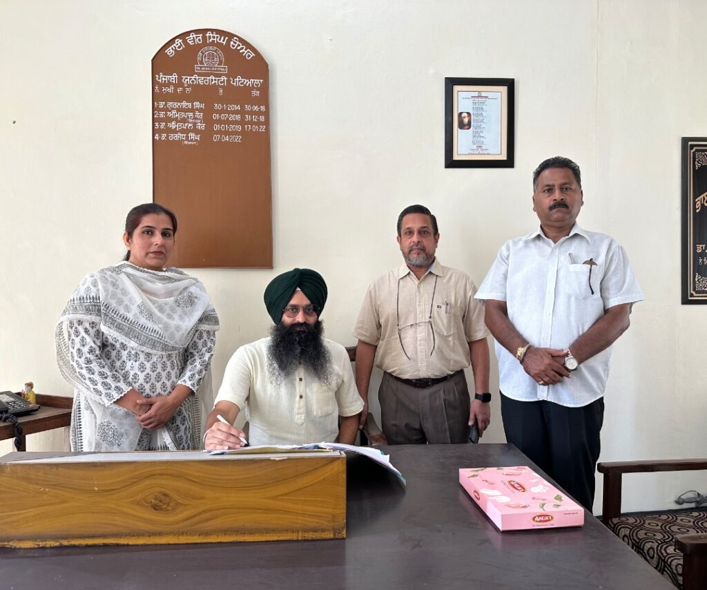 ਡਾ. ਜਸਵਿੰਦਰ ਸਿੰਘ ਨੂੰ ਭਾਈ ਵੀਰ ਸਿੰਘ ਚੇਅਰ ਦਾ ਇੰਚਾਰਜ ਲਗਾਇਆ